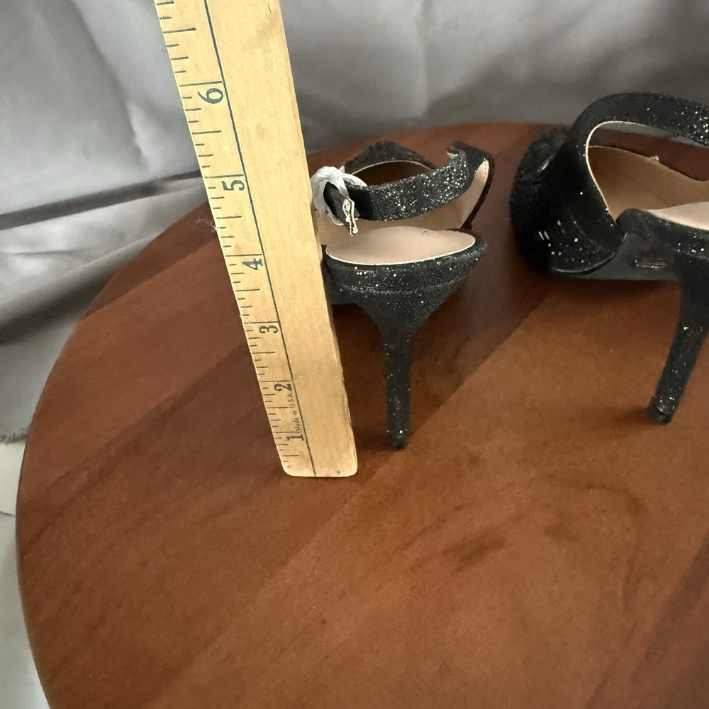 Lauren Lorraine Rachel Women's Heels Shoes Rhinestones Black‎ Slingback Size 8 - Picture 9 of 14